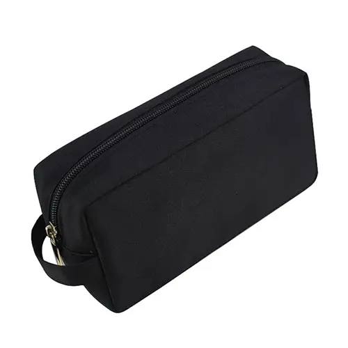 Personalized Custom Logo Toiletry Bags Lipsticks Black Mens Wash Bag